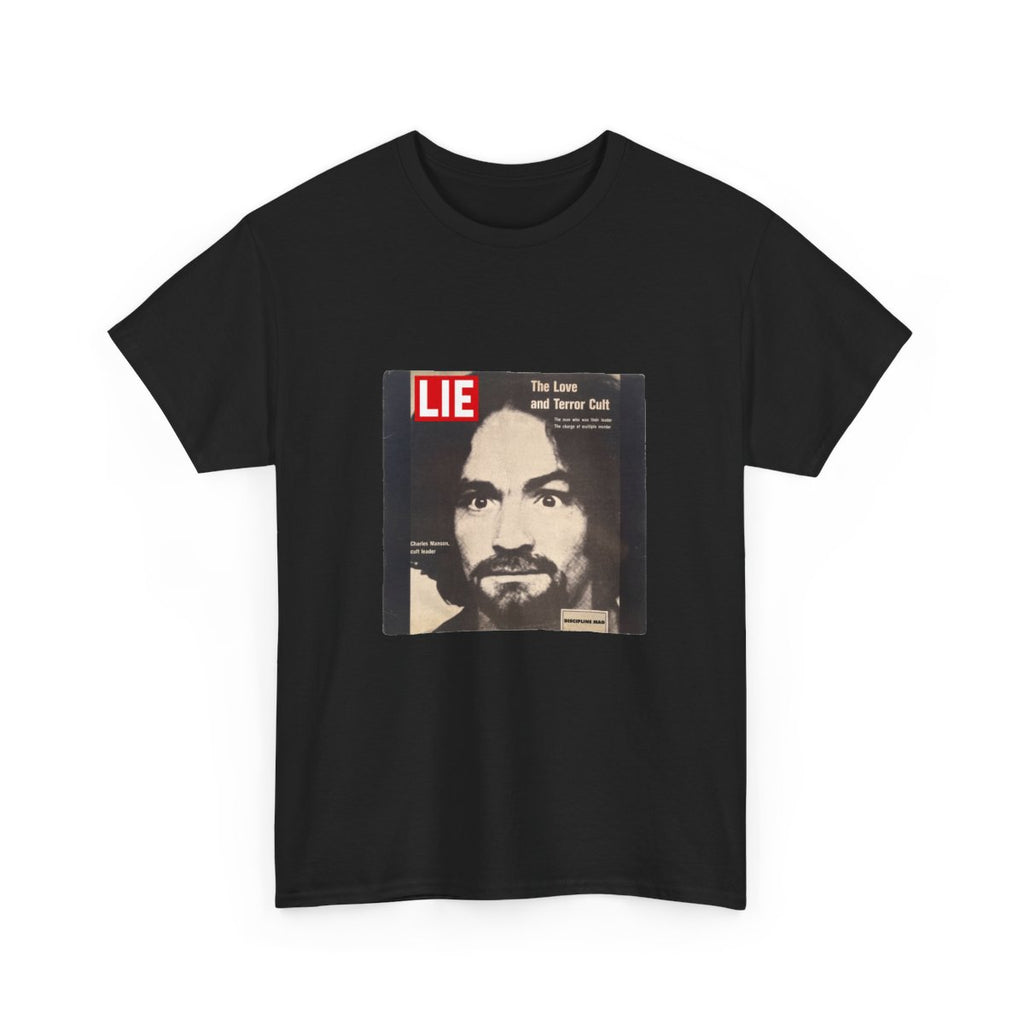 Charles Manson Lie T-Shirt in Black
