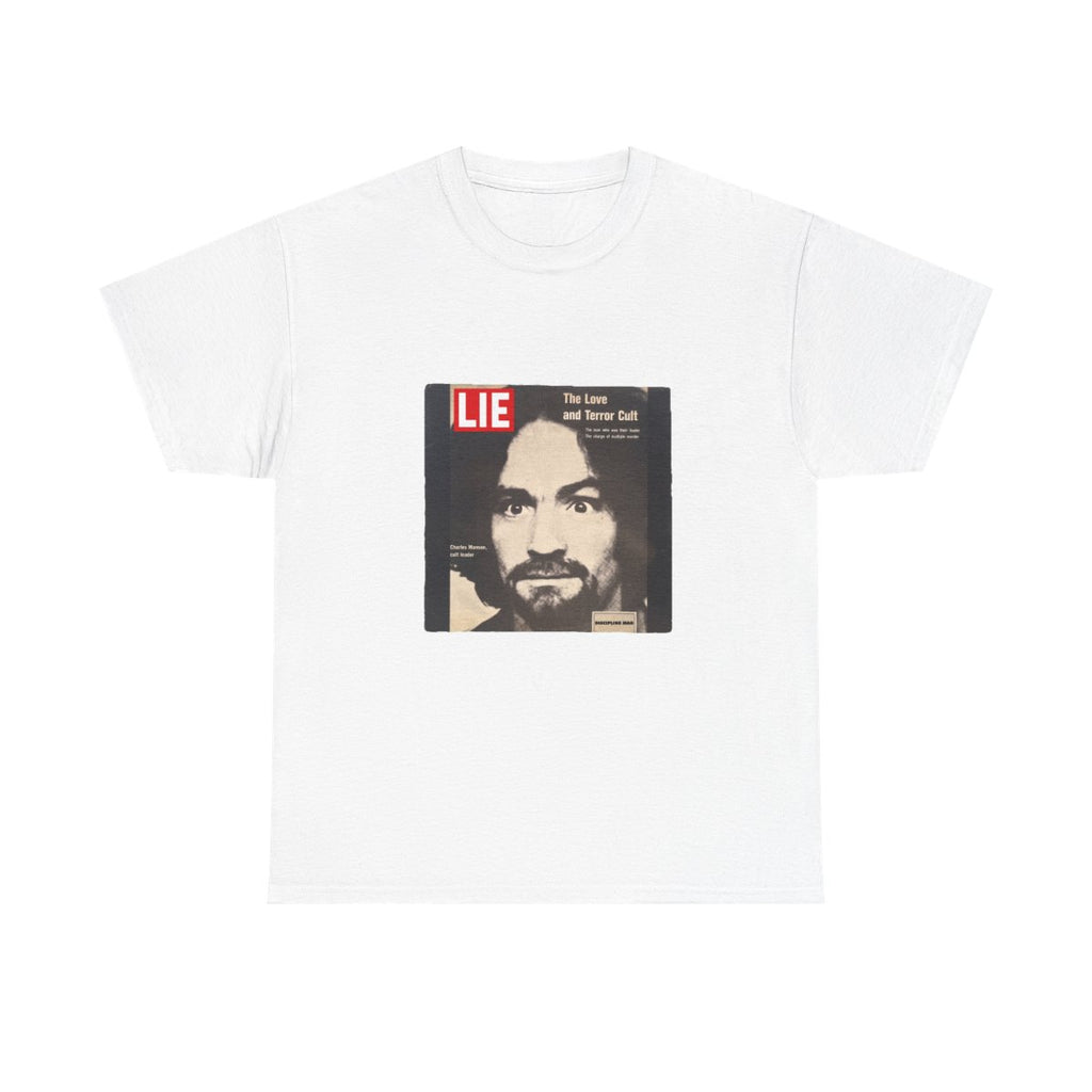 Charles Manson Lie flat T-Shirt in White