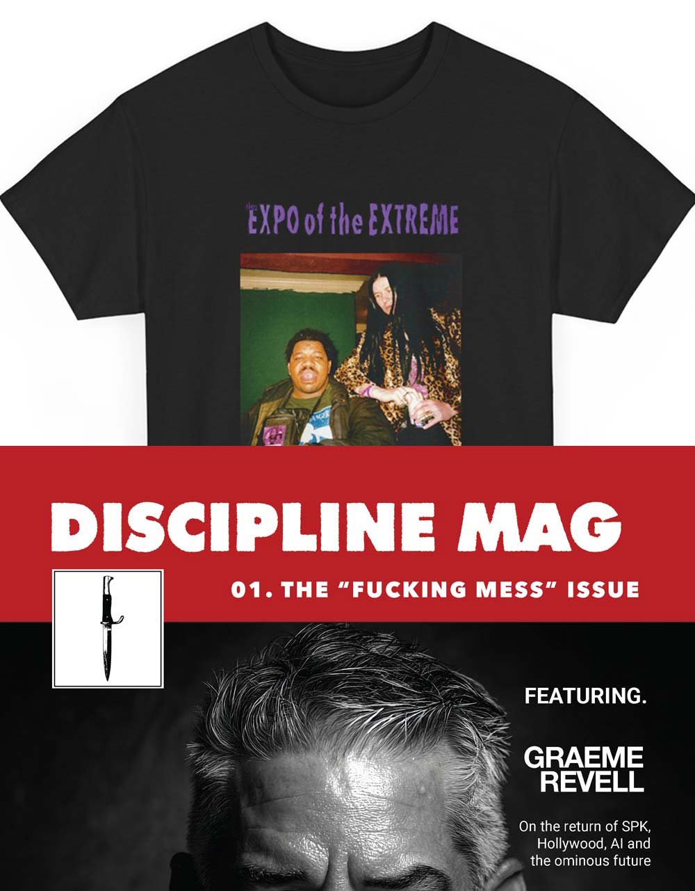 T-Shirt + Zine - Wesley Willis Mortiis and Issue 1 [Free Shipping]